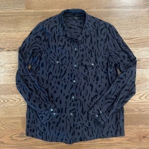 Rails Button Front Shirt Cheetah Print NWOT